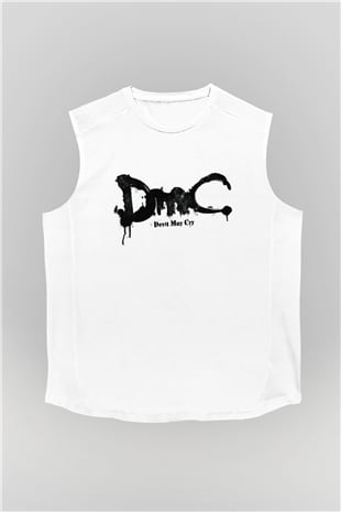 Devil May Cry Beyaz Unisex Kolsuz Tişört