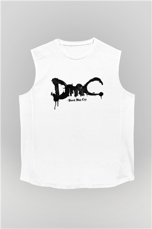 Devil May Cry Beyaz Unisex Kolsuz Tişört