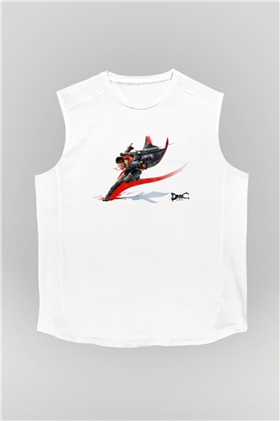 Devil May Cry Beyaz Unisex Kolsuz Tişört