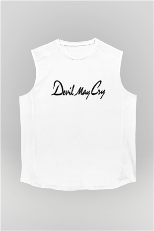 Devil May Cry Beyaz Unisex Kolsuz Tişört