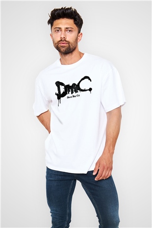 Devil May Cry Beyaz Unisex Oversize Tişört T-Shirt