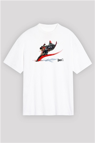 Devil May Cry Beyaz Oversize Tişört Oversize T-shirt