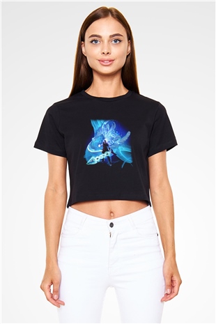 Devil May Cry Siyah Crop Top Tişört