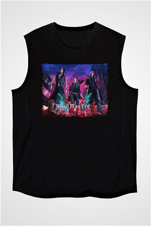 Devil May Cry Siyah Unisex Kolsuz Tişört