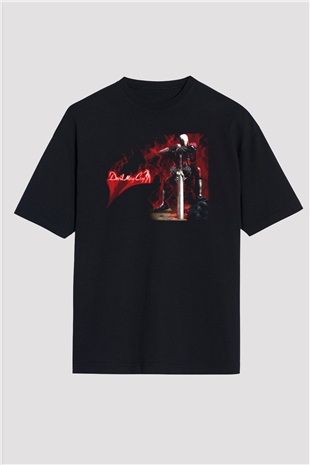 Devil May Cry Siyah Unisex Oversize Tişört T-Shirt
