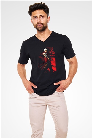 Devil May Cry Siyah Unisex V Yaka Tişört T-Shirt