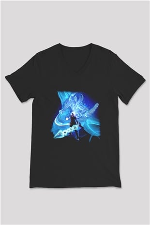 Devil May Cry Siyah Unisex V Yaka Tişört T-Shirt