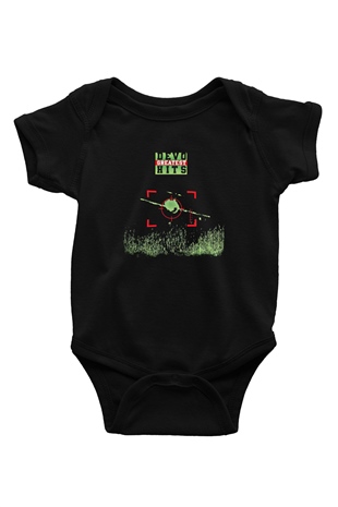 Devo Baskılı Unisex Siyah Bebek Body - Zıbın
