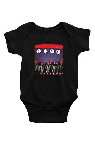 Devo Baskılı Unisex Siyah Bebek Body - Zıbın