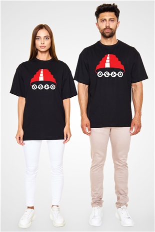 Devo Siyah Unisex Oversize Tişört T-Shirt
