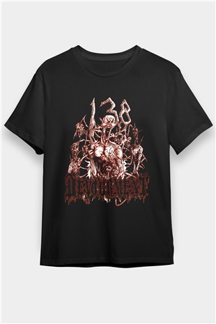 Devourment Baskılı Unisex Siyah Tişört - Tshirt
