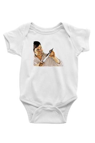 Dexter Baskılı Beyaz Unisex Bebek Body - Zıbın