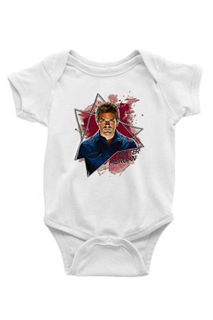 Dexter Baskılı Beyaz Unisex Bebek Body - Zıbın