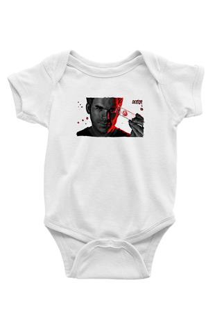 Dexter Baskılı Beyaz Unisex Bebek Body - Zıbın
