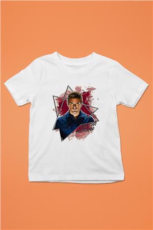 Dexter Baskılı Beyaz Unisex Beyaz Çocuk Tişört - Tshirt