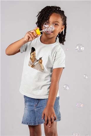 Dexter Baskılı Beyaz Unisex Beyaz Çocuk Tişört - Tshirt