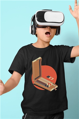 Dexter Baskılı Unisex Siyah Çocuk Tişört - Tshirt