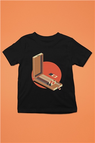 Dexter Baskılı Unisex Siyah Çocuk Tişört - Tshirt