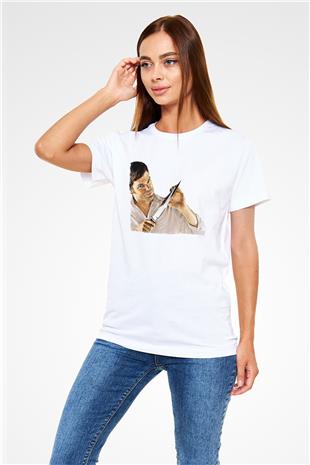 Dexter Unisex Baskılı Beyaz Tişört - Tshirt