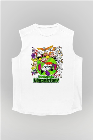 Dexters Laboratory Beyaz Unisex Kolsuz Tişört