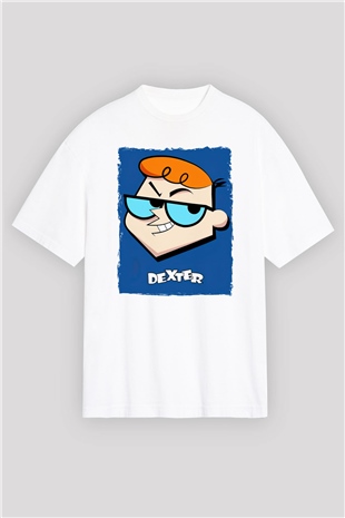 Dexters Laboratory Beyaz Oversize Tişört Oversize T-shirt