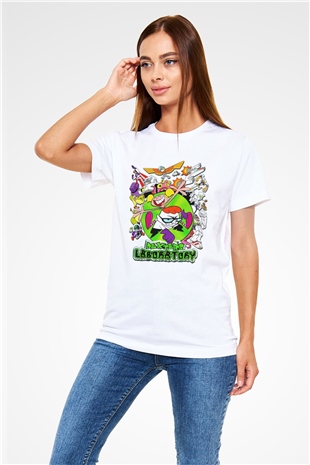 Dexters Laboratory Beyaz Unisex Tişört T-Shirt