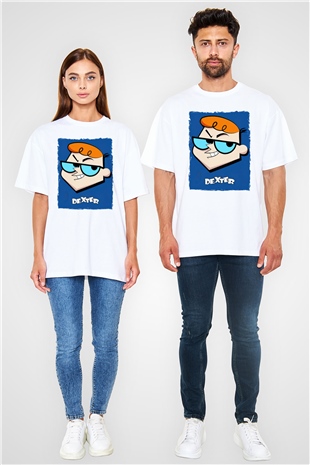 Dexters Laboratory Beyaz Oversize Tişört Oversize T-shirt