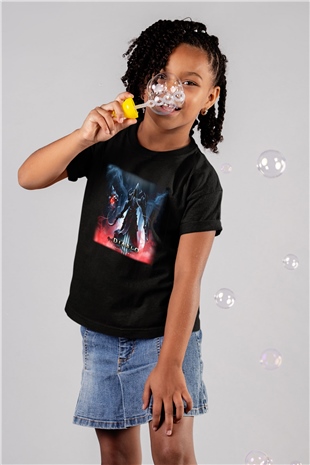 Diablo Baskılı Siyah Unisex Çocuk Tişört