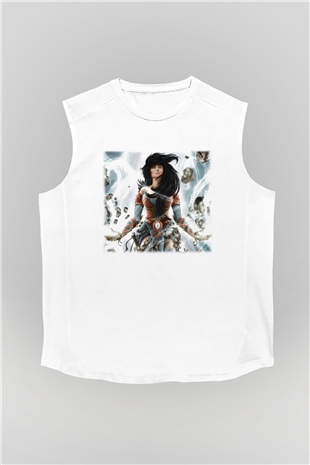 Diablo Beyaz Unisex Kolsuz Tişört