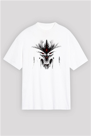 Diablo Beyaz Unisex Oversize Tişört T-Shirt