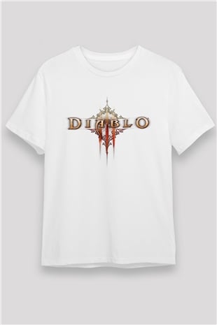Diablo Beyaz Unisex Tişört T-Shirt
