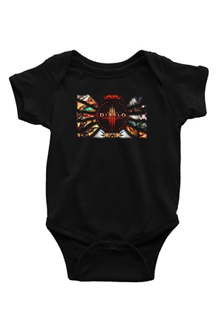 Diablo Siyah Bebek Body - Zıbın