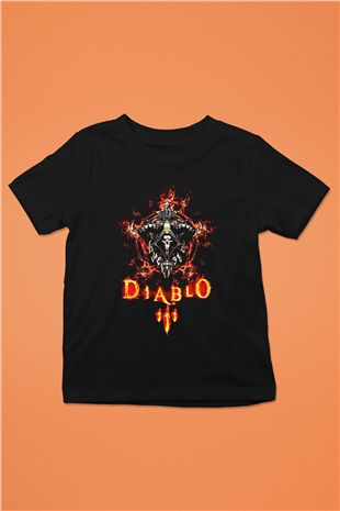 Diablo Siyah Unisex Çocuk Tişört