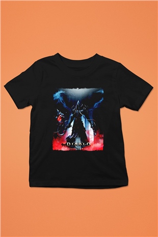Diablo Siyah Unisex Çocuk Tişört