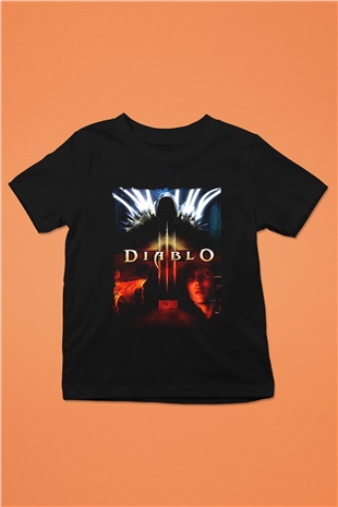 Diablo Siyah Unisex Çocuk Tişört