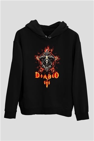 Diablo Siyah Unisex Hoodie