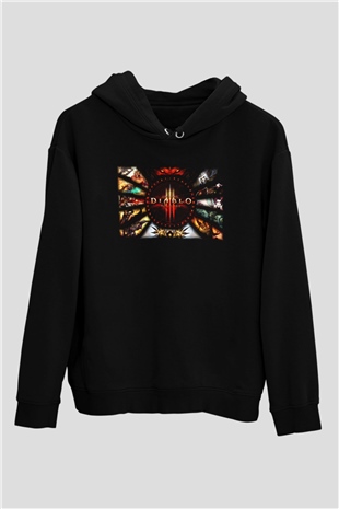 Diablo Siyah Unisex Hoodie