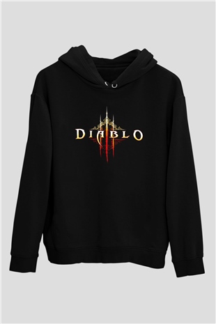 Diablo Siyah Unisex Hoodie