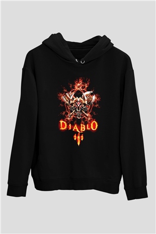 Diablo Siyah Unisex Hoodie