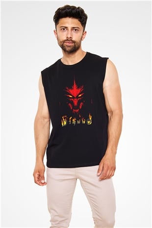 Diablo Siyah Unisex Kolsuz Tişört