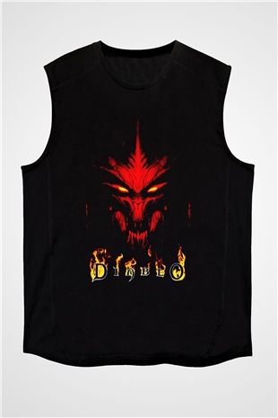 Diablo Siyah Unisex Kolsuz Tişört