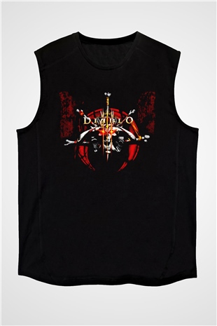 Diablo Siyah Unisex Kolsuz Tişört