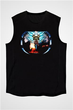 Diablo Siyah Unisex Kolsuz Tişört