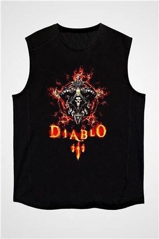 Diablo Siyah Unisex Kolsuz Tişört