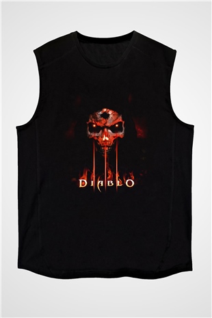 Diablo Siyah Unisex Kolsuz Tişört