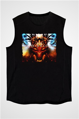 Diablo Siyah Unisex Kolsuz Tişört