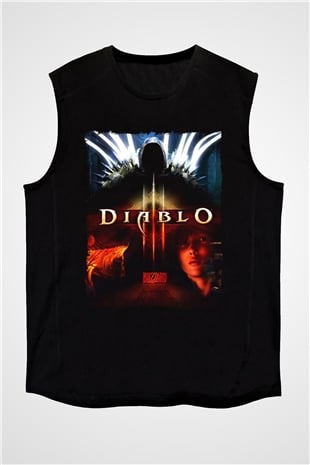 Diablo Siyah Unisex Kolsuz Tişört