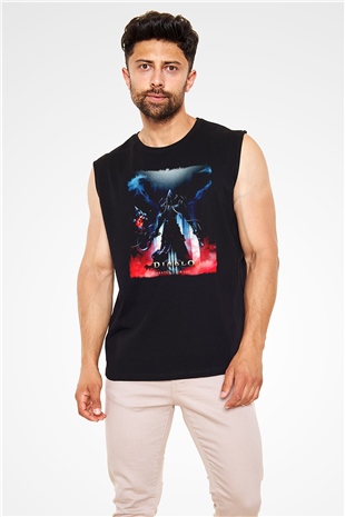 Diablo Siyah Unisex Kolsuz Tişört