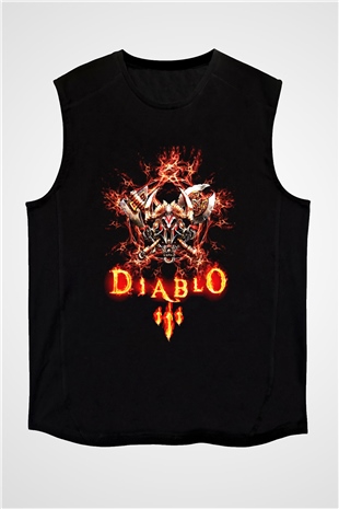 Diablo Siyah Unisex Kolsuz Tişört