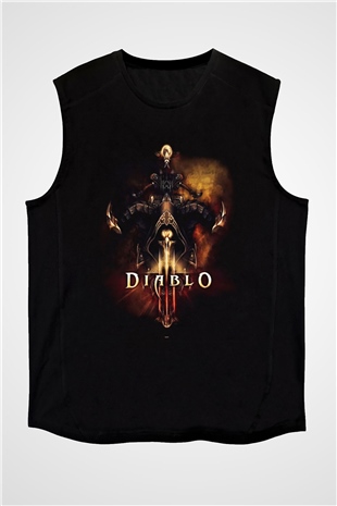 Diablo Siyah Unisex Kolsuz Tişört